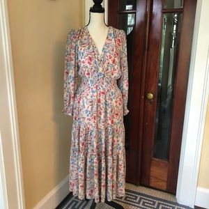 Bohemian Tiered Floral Maxi Dress NWT